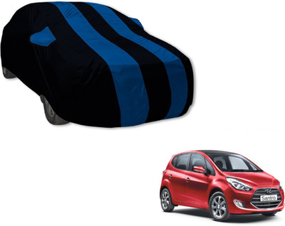 Amanzo Car Cover For Hyundai Santro (With Mirror Pockets)(Black, Blue)