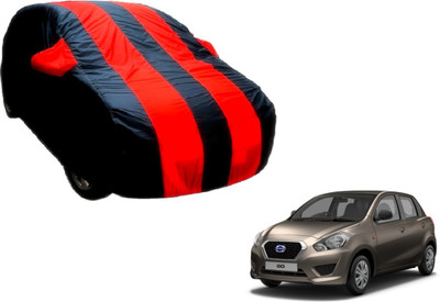 Flipkart SmartBuy Car Cover For Datsun Go (With Mirror Pockets)(Black, Red)