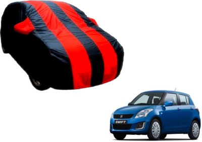 Flipkart SmartBuy Car Cover For Maruti Suzuki Swift (With Mirror Pockets)(Black, Red)