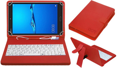 ACM Keyboard Case for Huawei Mediapad M3 Lite(Red, Cases with Holder, Pack of: 1)
