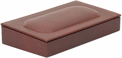 Leatherman 1 Compartments Leather Brown Small Desk Organizer(Brown)