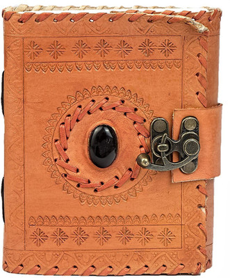 Pranjals House Ethnic Design With Lock Regular Diary Unruled 150 Pages(Brown)