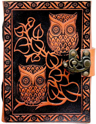 Pranjals House Ethnic Design With Lock Regular Diary Unruled 150 Pages(Brown)