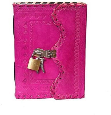Pranjals House Ethnic Design With Lock Regular Diary Unruled 150 Pages(Pink)