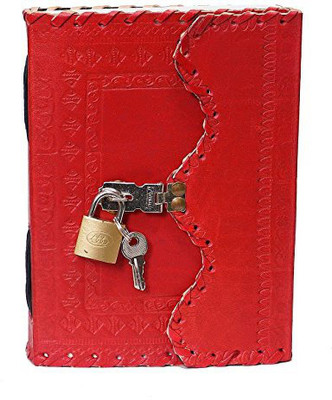 Pranjals House Ethnic Design With Lock Regular Diary Unruled 150 Pages(Red)