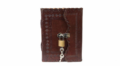 Pranjals House Ethnic Design With Lock Regular Diary Unruled 150 Pages(Brown)