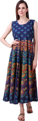 VAASTRA Women Maxi Multicolor Full Length Dress