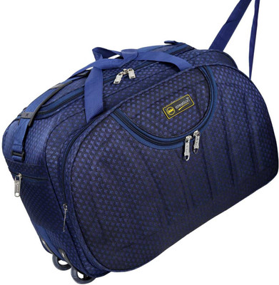 AM Creation (Expandable) Waterproof 40 Litres Luggage Travel Duffle Bag With Two Wheels Duffel With Wheels (Strolley)