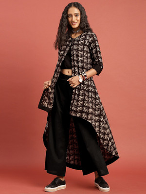 Taavi Women Ethnic Jacket, Blouse and Palazzo/Trouser Set