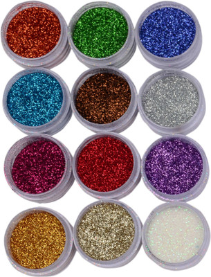 Professional 12 Color Glitter Shimmer Eye shadow Powder Pack 24 g(Glitter Shimmer)