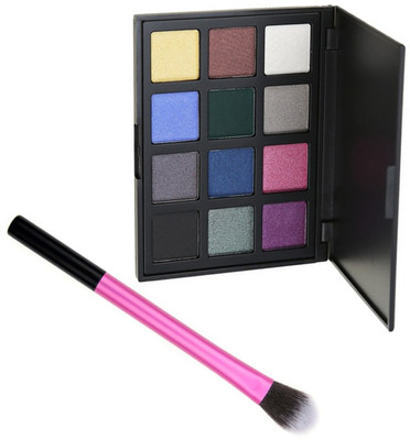 Nema Eyeshadow Palette With Brush-12 Colors-Tropical Zone 120 g(Tropical zone)