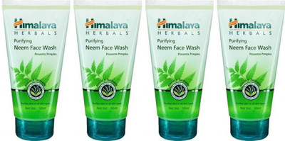 HIMALAYA Herbals Purifying Neem  pack of 4 (50*4) Face Wash(200 g)