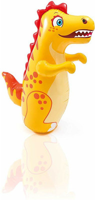 Wah Notion Inflatable PVC Sand Base Dragon Shape Hit Me 3D BOP Bag (Yellow) Inflatable HitMe Toys(Yellow, Orange)