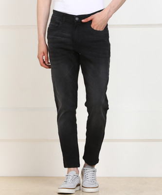 HIGHLANDER Tapered Fit Men Black Jeans