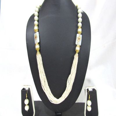 SHREE MAULI CREATION Alloy White Jewellery Set(Pack of 1)