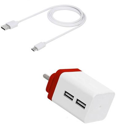 DAKRON Wall Charger Accessory Combo for Samsung Galaxy A9(White)
