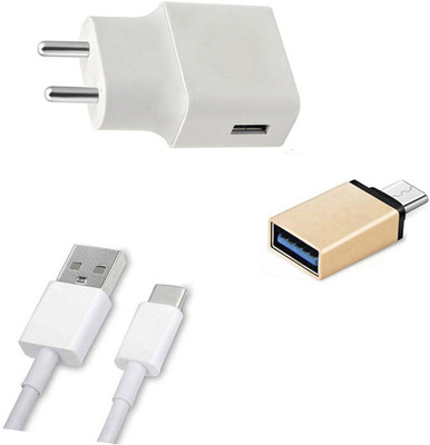 DAKRON Wall Charger Accessory Combo for Motorola One Vision(White)