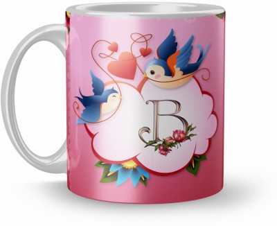 Earnam Letter - B Print gift for Boyfriend , Girlfriend , boyfriend , friend Ceramic Coffee Mug(320 ml)