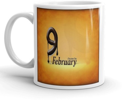 Plakasha creations Happy Chocolate Day Valentine Gifts For Hasband Special Valentine Gift 320Ml Ceramic Coffee Mug(330 ml)