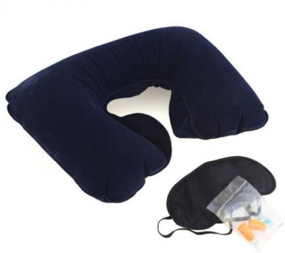 SHOPPERWORLD 3 in 1 Tourist Neck Travel Pillow with Cushion Car-Eye Maks Sleep Rest Neck Pillow & Eye Shade(Multicolor)