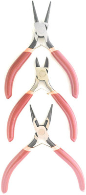 JERN Pliers Set with Wire Cutter, Round and Flat Nose Pliers -Set of 3 Round Nose Plier(Length : 15 inch)