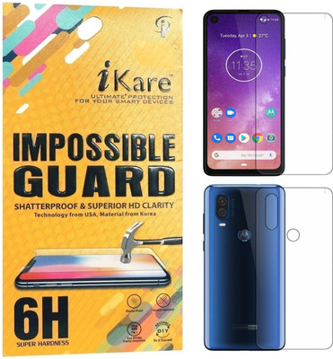 iKare Front and Back Screen Guard for Motorola One Vision(Pack of 2)