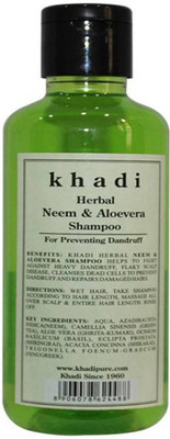 KHADI Herbal Neem & Aloevera Shampoo (Pack of 1)(210 ml)