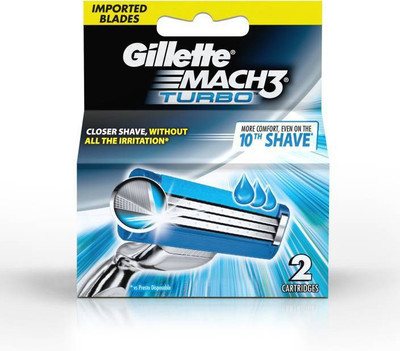 Gillette Mach 3 Turbo Manual Shaving Razor Blades - 2s Pack (Cartridge)