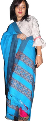 ARUNA KULLU HANDLOOM Pashmina Woven Women Shawl(Blue)