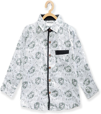 Tonyboy Boys Printed Party Green Shirt