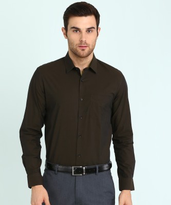 PETER ENGLAND Men Solid Formal Brown Shirt