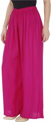 Clothy N Wave Flared Women Pink Trousers