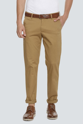 LOUIS PHILIPPE Slim Fit Men Khaki Trousers