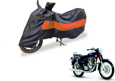Auto Hub Two Wheeler Cover for Royal Enfield(Black, Orange)