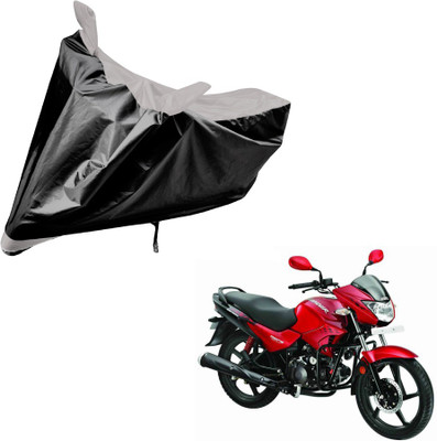 Auto Hub Two Wheeler Cover for Hero(Glamour FI, Black, Silver)
