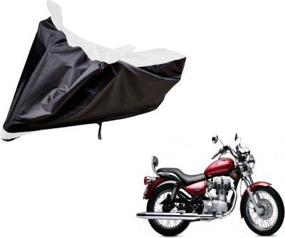 Amanzo Two Wheeler Cover for Royal Enfield(Twin spark, Black, White)