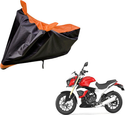 Auto Hub Two Wheeler Cover for Mahindra(Mojo, Black, Orange)