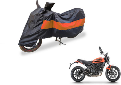 Amanzo Two Wheeler Cover for Ducati(Scrambler, Black, Orange)