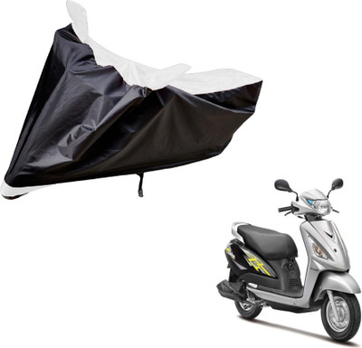 Auto Hub Two Wheeler Cover for Suzuki(Swish, Black, White)