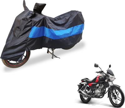 Auto Hub Two Wheeler Cover for Bajaj(V 150, Black, Blue)