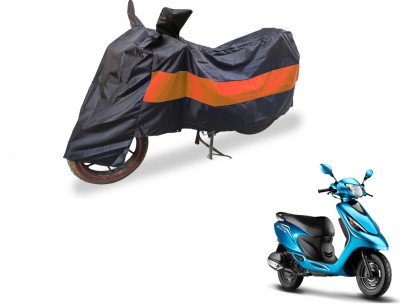 Flipkart SmartBuy Two Wheeler Cover for TVS(Zest, Black, Orange)