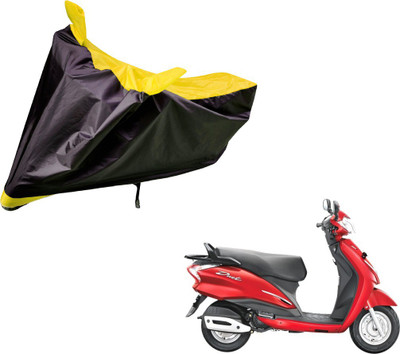 Auto Hub Two Wheeler Cover for Hero(Moto Corp Duet, Black, Yellow)