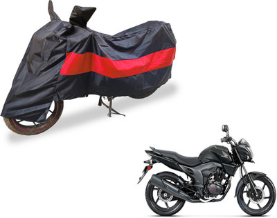 Auto Hub Two Wheeler Cover for Honda(CB Trigger, Black, Red)