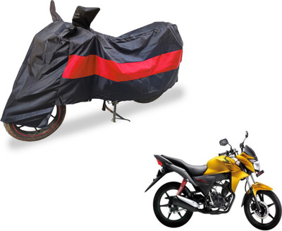 Auto Hub Two Wheeler Cover for Honda(CB Twister, Black, Red)
