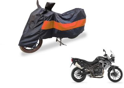 Amanzo Two Wheeler Cover for Triumph(Tiger 800 XR, Black, Orange)