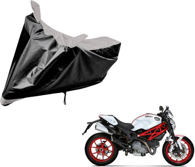 Amanzo Two Wheeler Cover for Ducati(Monster 796 S2R, Black, Silver)