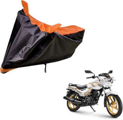 Auto Hub Two Wheeler Cover for TVS(Star City, Black, Orange)