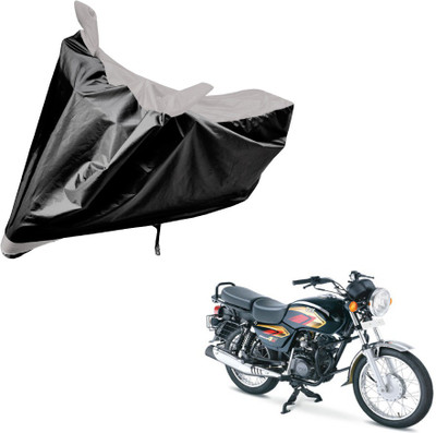 Amanzo Two Wheeler Cover for TVS(Max 4R, Black, Silver)