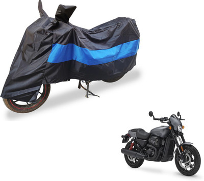 Amanzo Two Wheeler Cover for Harley Davidson(Black, Blue)