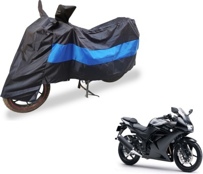 AUTYLE Two Wheeler Cover for Kawasaki(Ninja 250, Black, Blue)